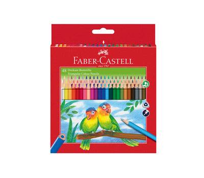 Matite colorate Eco triangolari - mina 3 mm - astuccio 48 pezzi con temperino - Faber Castell - 120548 - 7891360556404 - DMwebShop