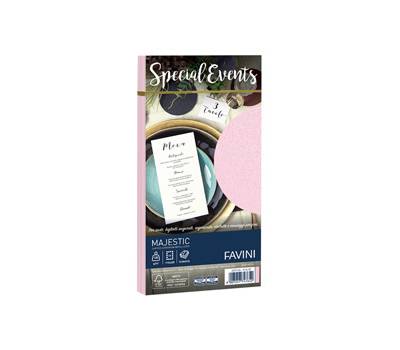 Busta Special Events metal rosa 110 x 220 mm 120 gr confezione 10 buste - 10643