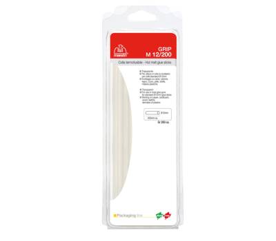 Colla termofusibile M12-200 diametro 12 mm lunghezza 20 cm 280 gr trasparente Romeo Maestri 1196710 - 11367