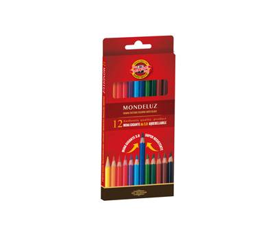 Matite colorate Mondeluz acquerellabili diametro mina 3 - 8 mm colori assortiti Koh I Noor Koh i noor H2139N - 10988