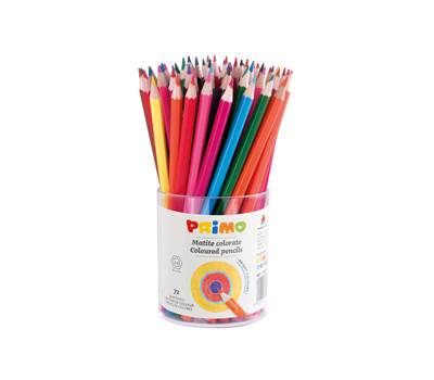 Matite colorate diametro mina 2,90 mm colori assortiti bicchiere 72 matite - 11034