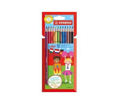Pastelli colorati Color diametro mina 2,5 mm colori assortiti astuccio 12 pezzi Stabilo - 10968 Pastelli colorati Color diametro mina 2,5 mm colori assortiti astuccio 12 pezzi Stabilo - 10968