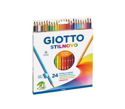 Pastelli colorati Stilnovo diametro mina 3,3 mm colori assortiti astuccio 24 pezzi Giotto 256600 - 10977