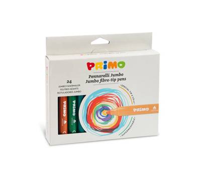 Pennarelli Jumbo punta diametro 7,6 mm colori assortiti astuccio 24 pezzi - 11028