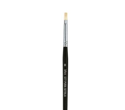 Pennello punta piatta serie 577 - punta a spatola in pura setola - n. 0 - conf. 12 pezzi - Lebez - 577/0B - 8007509057704 - DMwebShop