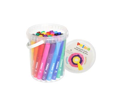 Pennarelli Jumbo - punta diametro 7,6 mm - colori assortiti - secchiello 36 pezzi - Primo - 622BPJ36N - 8006919006227 - DMwebShop