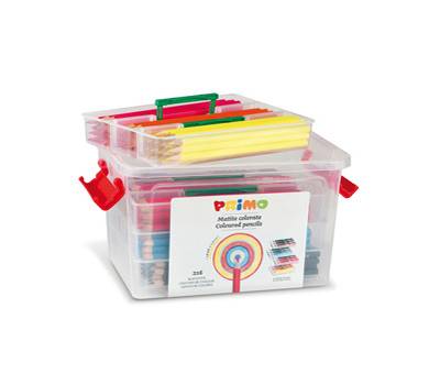 Matite colorate diametro mina 2,9 mm 12 colori assortiti schoolbox 216 pezzi Primo 507MAT216 - 11036