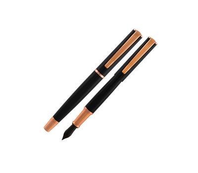 Penna Stilografica Impressa punta M nero rosegold - 12685