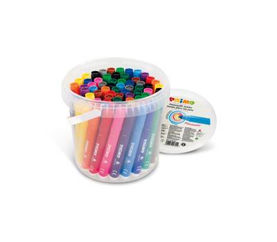 Pennarelli Jumbo punta diametro 7,6 mm colori assortiti secchiello 60 pezzi Primo 621BPJ60 - 11039