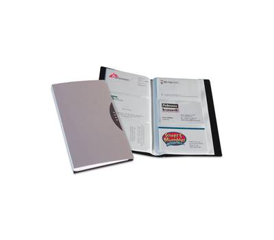 Portabiglietti da visita Office Suites 120 tasche con custodia 11,4 x 19,2 cm silver Fellowes 40349 - 12430