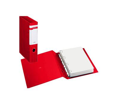 Raccoglitore Stelvio F 4 anelli a D 25 mm dorso 3 cm 22 x 30 cm rosso - 12411