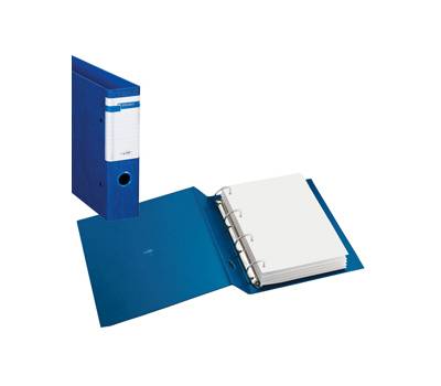 Raccoglitore Stelvio F 4 anelli a D 40 mm dorso 5 cm 22 x 30 cm blu Sei Rota 37404407 - 12412