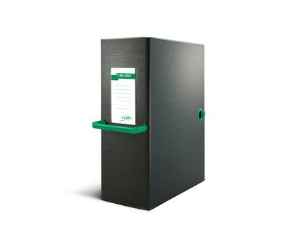 Scatola archivio Big Next dorso 12 cm 25 x 35 cm nero verde - 10726