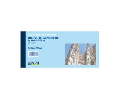 Blocco ricevute generiche madre figlia - 100 pagine - 10 x 21,5 cm - conf. 5 pezzi - Data Ufficio - DU160100000 - 90873A - DMwebShop