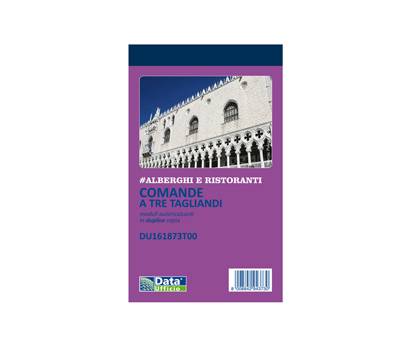 Blocco comande a 3 tagliandi - 25-25 fogli copie autoricopianti - 16,8 x 10 cm - conf. 10 pezzi - Data Ufficio - DU161873T00 - 90884A - DMwebShop