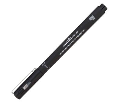 Pin fineliner - punta 0,3 mm - nero - conf. 12 pezzi - Uni Mitsubishi - M PIN103 N - 4902778915325 - DMwebShop