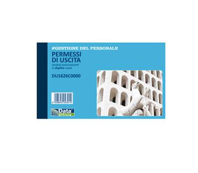 Blocco permessi di uscita 50,50 copie autoautoricalcanti 10 x 16,8 cm - 8065