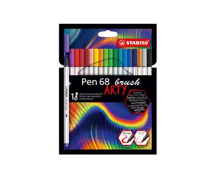 Pennarello Pen 68 Brush Arty Line 568,12 colori assortiti astuccio 12 pezzi - 15729