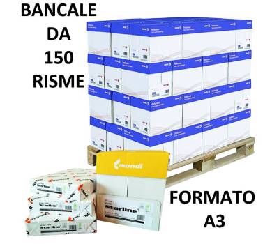 Carta fotocopie - A3 - 80 gr - bianca - conf. 500 fogli (bancale da 150 risme) - Starline - STL2005 - 8025133105851 - DMwebShop