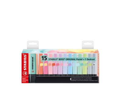 Evidenziatori Boss Pastel - colori assortiti - tratto 2 - 5 mm - deskset 15 pezzi - Stabilo - 7015-02 - 4006381567411 - DMwebShop