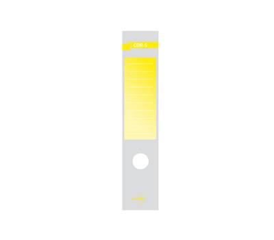 Copridorso CDR S - carta autoadesiva - 7 x 34,5 cm - giallo - conf. 10 pezzi - Sei Rota - 58012606 - 8004972008882 - DMwebShop