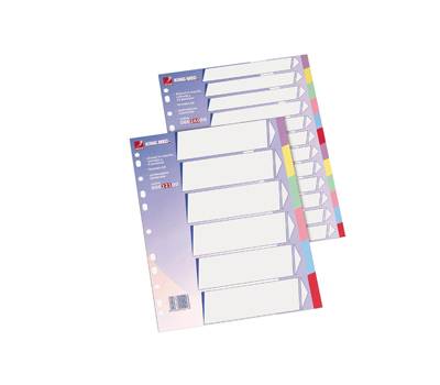 Separatore - cartoncino 225 gr - 6 tasti colorati - A4 - multicolore - Esselte - 00022100 - 8004389002213 - DMwebShop