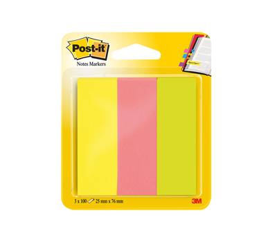 Segnapagina in carta - 25 x 76 mm - 3 colori Neon - conf. 300 pezzi - Post-it - 7100172769 - 3134375317153 - DMwebShop
