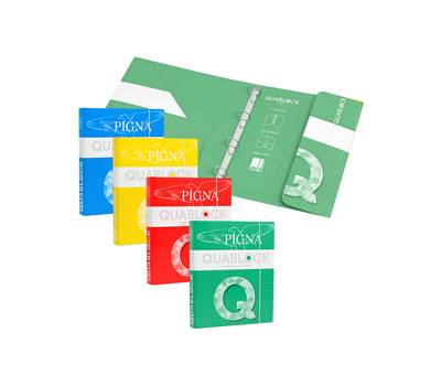 Raccoglitore ad anelli Quablock - 26 x 32 cm - 4 anelli - dorso 4 cm - Pigna - 006230630 - 8005235212572 - DMwebShop