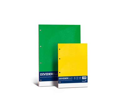 Separatore Dividerello cartoncino colorato - 220 gr - 16 x 21 cm - mix 5 colori set da 10 fogli - Favini - A56Y105 - 8007057269215 - DMwebShop