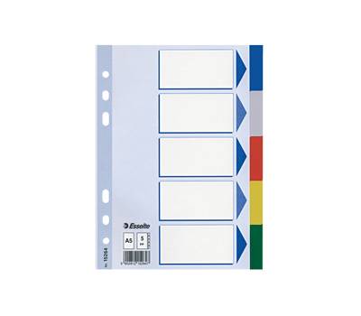 Separatore - 5 tasti colorati - PPL - A5 - multicolore - Esselte - 15264 - 5902812152647 - DMwebShop