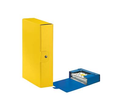 Scatola progetto Eurobox - dorso 8 cm - 25 x 35 cm - giallo - conf. 5 pezzi - Esselte - 390328090 - 48350A - DMwebShop