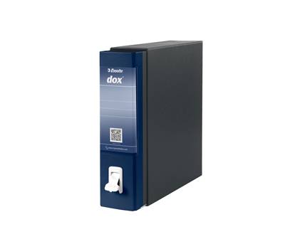 Registratore 1 - dorso 8 cm - commerciale - 23 x 29,7 cm - blu - Esselte - Dox - D26104 - 8004389087050 - DMwebShop