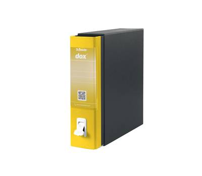 Registratore 1 - dorso 8 cm - commerciale - 23 x 29,7 cm - giallo - Esselte - Dox - D26106 - 8004389086992 - DMwebShop