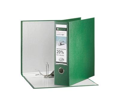 Registratore 180 G65 - dorso 8 cm - protocollo - 23 x 33 cm - verde - Leitz - 390765180 - 8004157765180 - DMwebShop