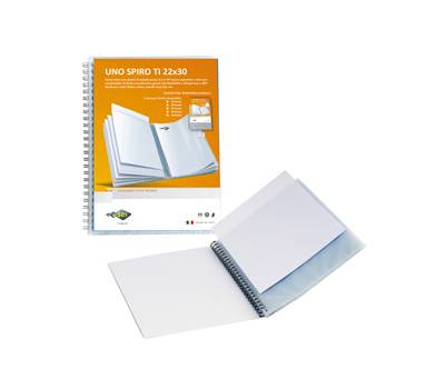 Portalistini personalizzabile Uno Spiro TI - con spirale - 22 x 30 cm - 30 buste - blu - Sei Rota - 55803007 - 8004972019802 - DMwebShop