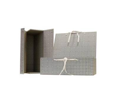 Scatola archivio in legno - 38 x 27 cm - dorso 12 cm - grigio - Brefiocart - 0203700 - 8014819009651 - DMwebShop