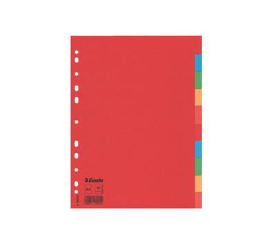 Separatore Economy - 10 tasti - cartoncino colorato 160 gr - A4 - multicolore - Esselte - 100201 - 5902812002010 - DMwebShop