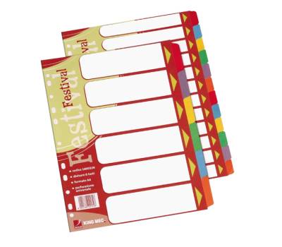 Separatore Festival - 12 tasti neutri colorati - cartoncino 140 gr - A4 - multicolore - Esselte - 1600227 - 8004389080617 - DMwebShop
