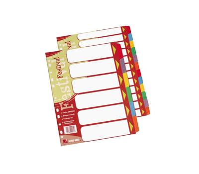 Separatore Festival - 6 tasti neutri colorati - cartoncino 140 gr - A4 - multicolore - Esselte - 1600226 - 8004389080594 - DMwebShop