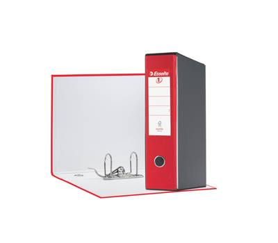 Registratore Eurofile G55 - dorso 8 cm - protocollo - 23 x 33 cm - rosso vivida - Esselte - 390755920 - 8004157755921 - DMwebShop