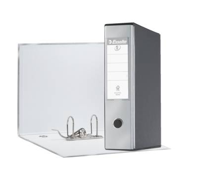 Registratore Eurofile G55 - dorso 8 cm - protocollo - 23 x 33 cm - grigio metallizzato - Esselte - 390755970 - 8004157755976 - DMwebShop