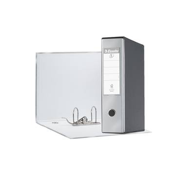 Registratore Eurofile G55 - dorso 8 cm - protocollo - 23 x 33 cm - grigio metallizzato - Esselte - 390755970 - 8004157755976 - DMwebShop