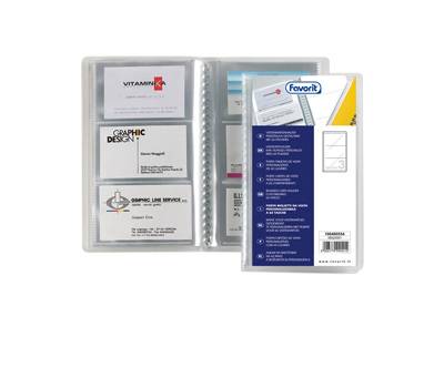 Porta biglietti da visita personalizzabile 20 buste da 3 tasche 12,5x20,5 cm - 100460554 - DMwebShop