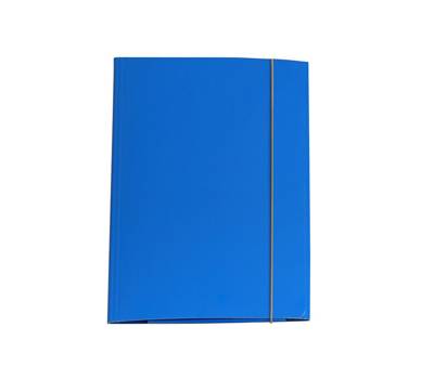 Cartellina con elastico cartone plastificato 3 lembi 25 x 34 cm azzurro - 2766