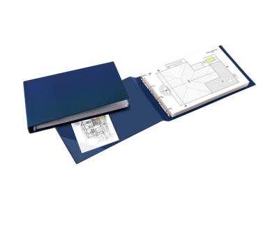 Raccoglitore Sanremo 2000,4 anelli a D 25 mm dorso 4 cm 42 x 30 cm album blu Sei Rota 34423007 - 4780