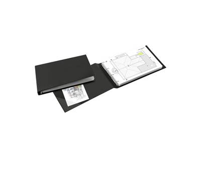 Raccoglitore Sanremo 2000,4 anelli a D 25 mm dorso 4 cm 42 x 30 cm album nero Sei Rota 34423010 - 4781