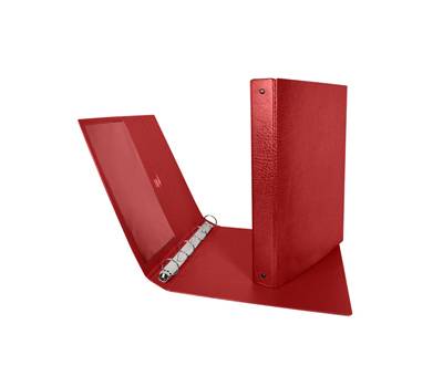 Raccoglitore Stelvio 4 anelli a R 25 mm dorso 3 cm 22 x 30 cm rosso - 5347