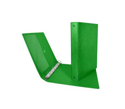 Raccoglitore Stelvio 4 anelli tondi 25 mm dorso 3 cm 22 x 30 cm verde - 5345