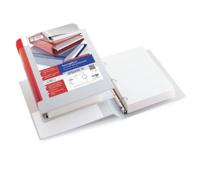 Raccoglitore personalizzabile Stelvio TI 3 anelli a D 30 mm dorso 4 cm 15 x 21 cm bianco Sei Rota 36305401 - 5356