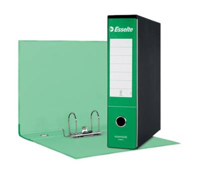 Registratore Essentials G75 dorso 8 cm protocollo 23 x 33 cm verde Esselte 390775180 - 4518